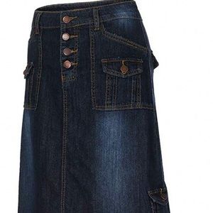 Maxi jeans skirt M